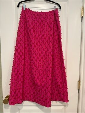 Pearl Hot Pink Textured Maxi Skirt